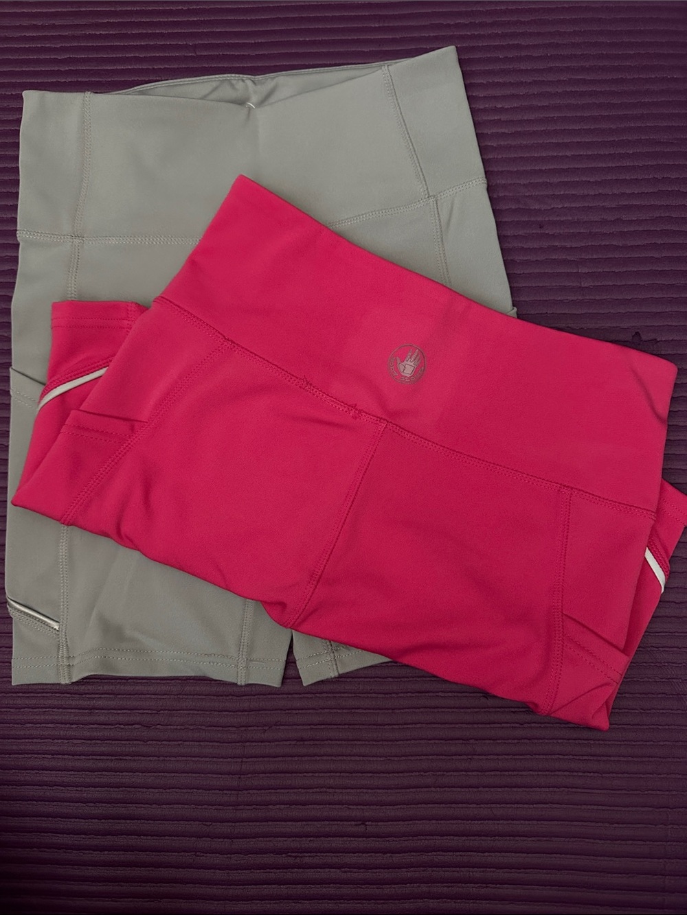 Body Glove Women's Bike Shorts in Hot Pink and Light Gray - New